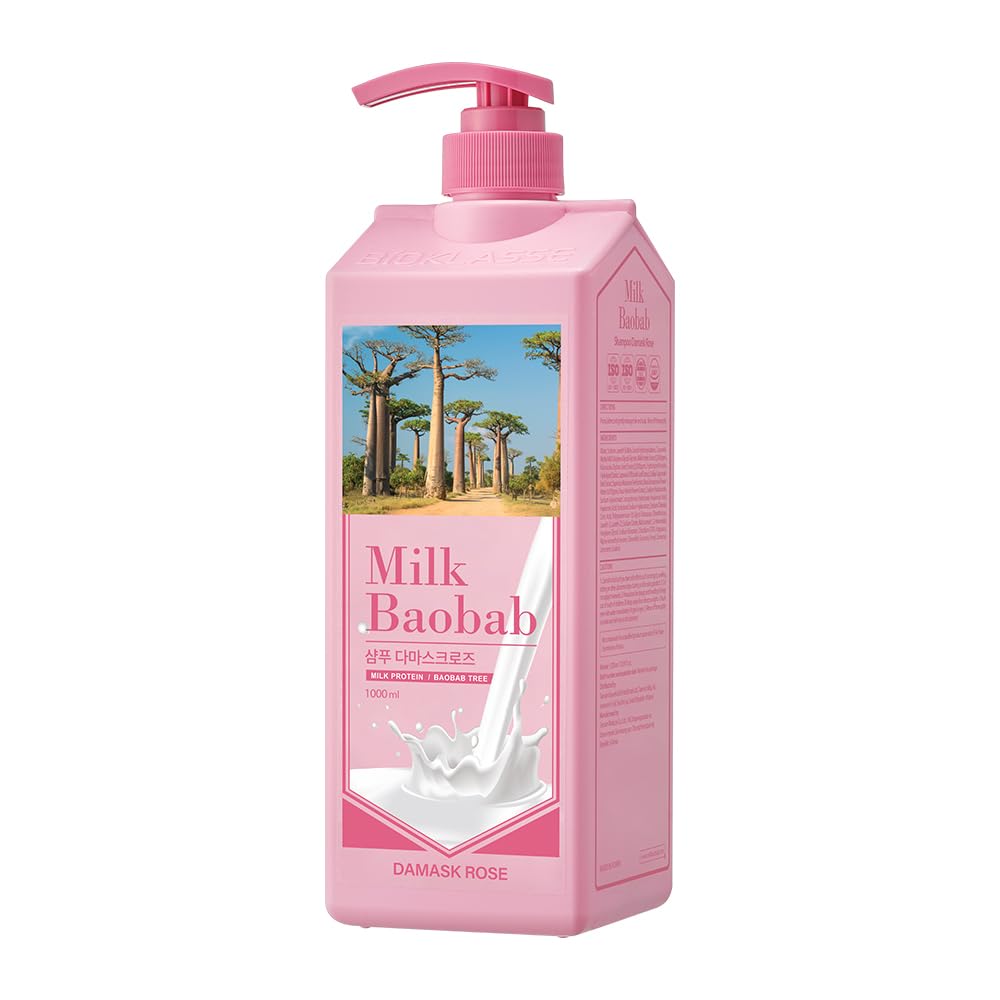Amazon | ミルクバオバブ【公式】シャンプー (ダマスクローズ, 1000ml